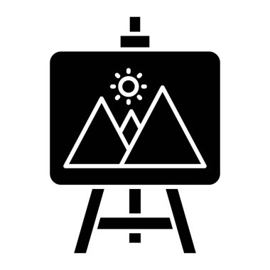 Şövale. Web simgesi basit illüstrasyon