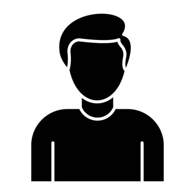 Adam avatar ikonu. vektör illüstrasyonu