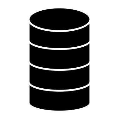 veritabanı. Web simgesi basit illüstrasyon