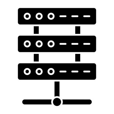 veritabanı sunucu simgesi, vektör illüstrasyonu