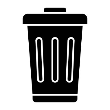 Çöp. Web simgesi basit illüstrasyon
