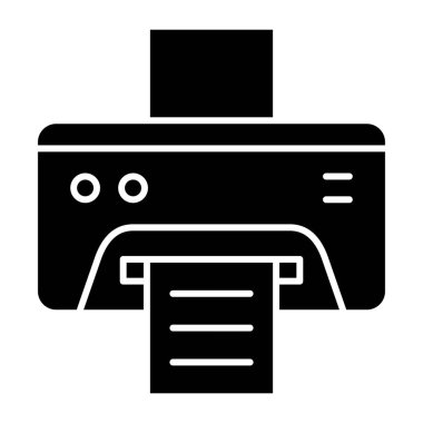 Yazıcı. Web simgesi basit illüstrasyon