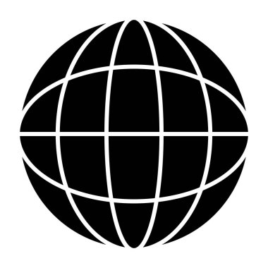Bir dünya simgesinin vektör illüstrasyonu