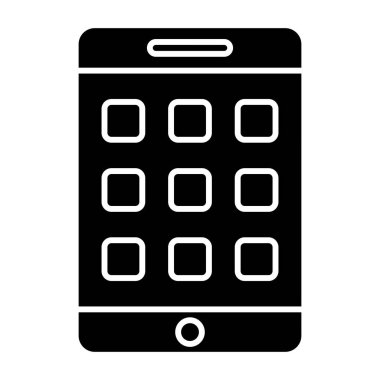 tablet. Web simgesi basit illüstrasyon