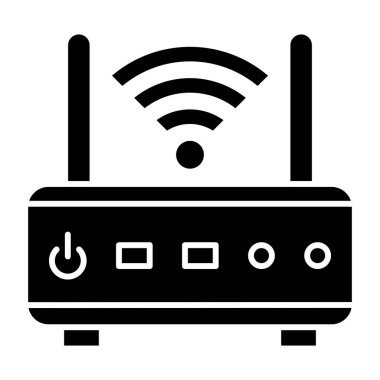 Modem. Web simgesi basit illüstrasyon