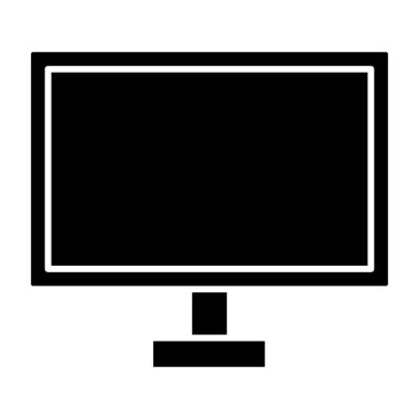 Beyaz arkaplanda lcd izleme simgesi