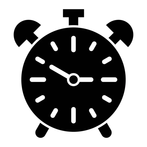 Ícone Relógio Alarme Fundo Branco Ilustração Vetorial —  Vetores de Stock