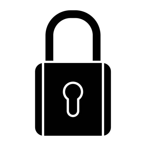 Ícone Cadeado Símbolo Sistema Segurança Ilustração Vetorial — Vetor de Stock
