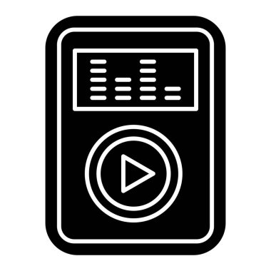 Beyaz arkaplanda ses oynatıcı simgesi