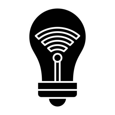 akıllı ampul simgesi vektör çizimi
