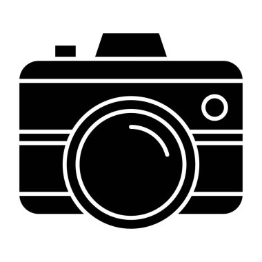 Beyaz arkaplanda kamera simgesi