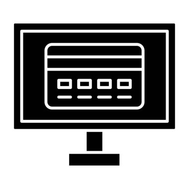 Online ödeme. Web simgesi