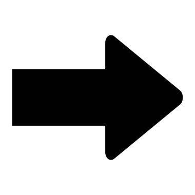 Sağ ok. Web simgesi basit illüstrasyon