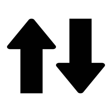 Yukarıdaki oklar. Web simgesi basit illüstrasyon