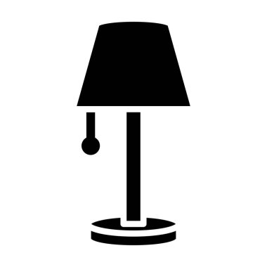 Masa lambası simgesi. vektör çizim