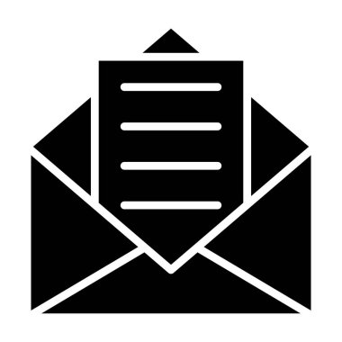 Mesaj var. Web simgesi basit illüstrasyon