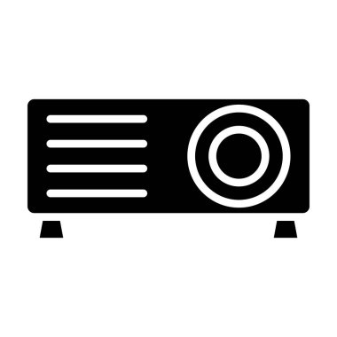 Projektör. Web simgesi basit illüstrasyon