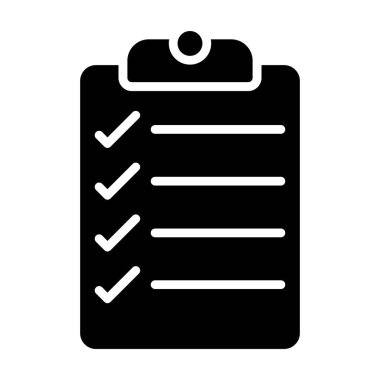 Kontrol listesi simgesi. vektör illüstrasyonu