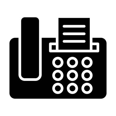 faks. Web simgesi basit illüstrasyon