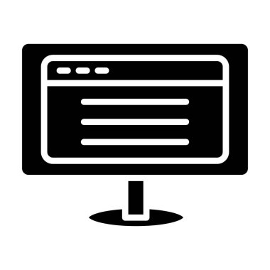 Tarayıcı. Web simgesi basit illüstrasyon