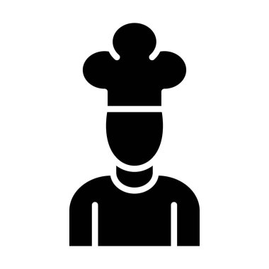 Şef ikonu. vektör illüstrasyonu