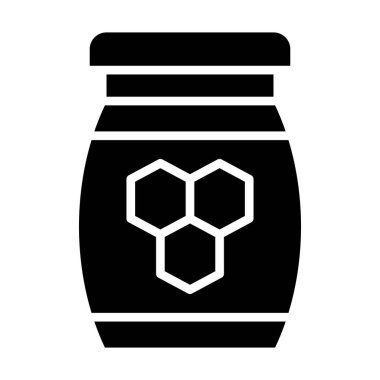 bal kavanozu ikon vektör illüstrasyonu