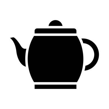 Çaydanlık ikonu. özet çaydanlık vektör çizimi.