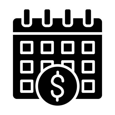Takvim simgesi vektör illüstrasyonu