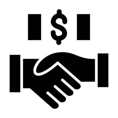 Anlaştık. Web simgesi basit illüstrasyon