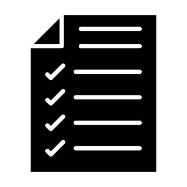 Kontrol listesi. Web simgesi basit illüstrasyon