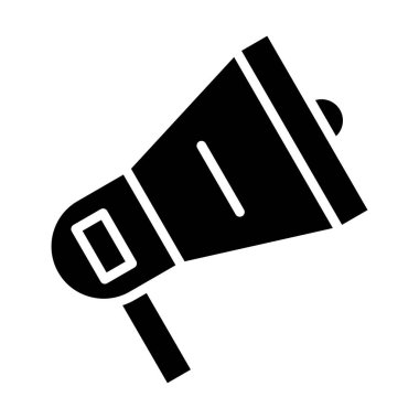 Duyuru. Web simgesi basit illüstrasyon