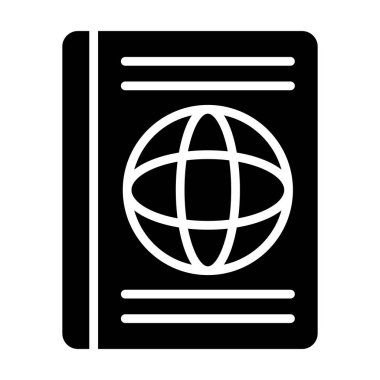 Pasaport. Web simgesi basit illüstrasyon