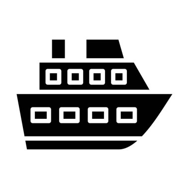 Gemi. Web simgesi basit illüstrasyon