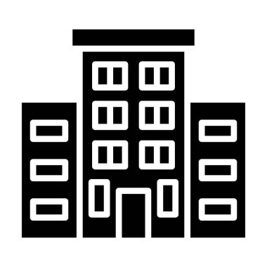 Otel vektör simgesi düz simgesi