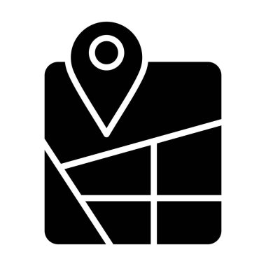 Harita yeri. Web simgesi