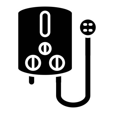 elektrik prizi simgesi. beyaz arkaplanda joystick vektör resimleme ana hatları