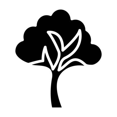 ağaç simgesi vektör illüstrasyonu