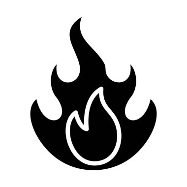 ateş alevi simgesi vektör illüstrasyon tasarımı