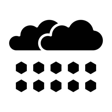 hava bulutları simgesi, vektör illüstrasyonu