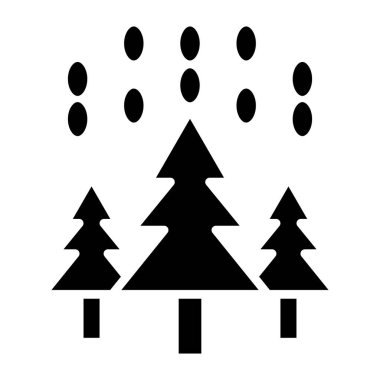 Kar ormanları. Basit tasarım