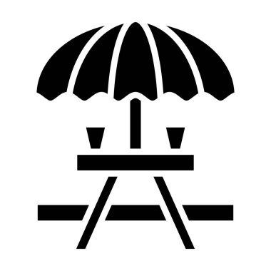 umbrella icon vector isolated on white background for your web and mobile app design, chair logo concept