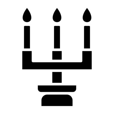 Şamdan. Web simgesi basit tasarım