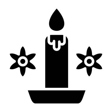 Kokulu mum. Web simgesi basit illüstrasyon