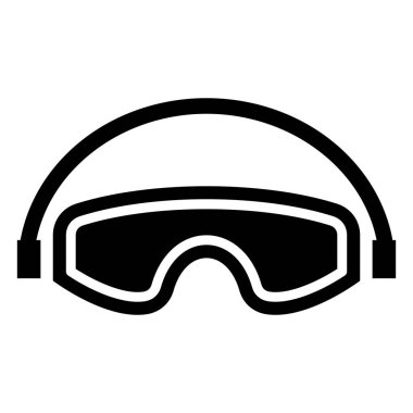 Gözlük ikonu. Web için scuba maskesi vektör simgelerinin basit çizimi