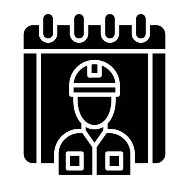 Bir takvim simgesinin vektör illüstrasyonu