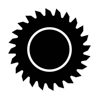 Dairesel testere ikonu. vektör illüstrasyonu