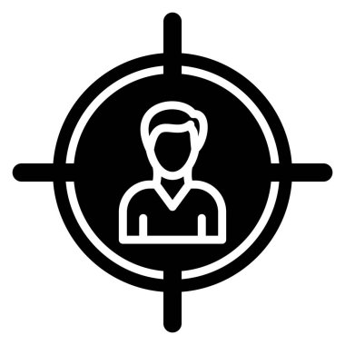 Hedef kitle. Web simgesi basit illüstrasyon