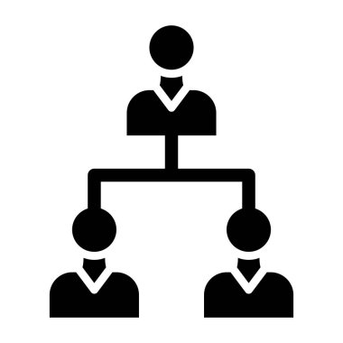 Business People düz simgesi, vektör illüstrasyonu