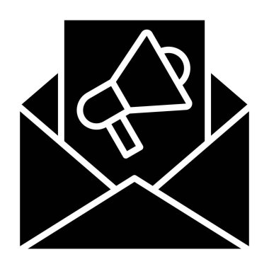 Mesaj var. Web simgesi basit illüstrasyon