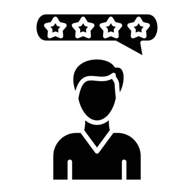 Müşteri İnceleme simgesi, vektör illüstrasyonu